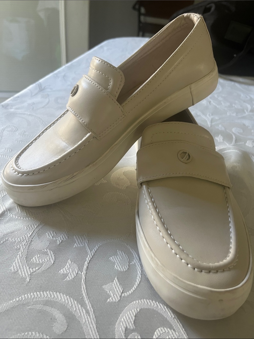 Nautica Women’s Cream Slip-On Loafers